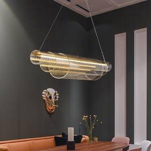 Estilo Hong Kong Post-Modern <span class=keywords><strong>Milan</strong></span> Designer Guía de luz LED grande Tira de araña de lujo Restaurantes Bares Colgante creativo - Product Image 5