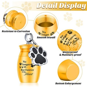Diskon besar liontin rantai kunci abu peliharaan liontin cakar anjing gantungan kunci botol parfum Aloi guci - Product Image 4
