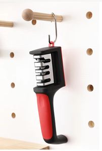 Pengasah pisau, Multi fungsi 4 tahap tipe alat pengasah cepat dengan alas anti selip aksesoris pisau dapur - Product Image 5