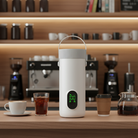 Tasse chauffante sans fil rechargeable 450 ml, mug thermique à batterie à charge rapide, gobelet chauffant de voyage