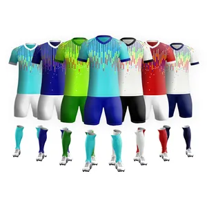 Proveedores de fábrica, camiseta de fútbol personalizada 2024, Kits para hombre de casa, camisetas de fútbol por sublimación de alta calidad, ropa deportiva de Club de secado rápido