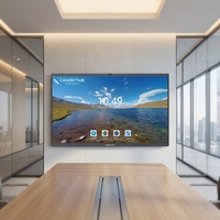 Papan Tulis Interaktif Digital Multi Touch 65 Inch 4K UHD dari Leaderhub US Warehouse, Tersedia di Gudang, untuk Sekolah, Konferensi, Rapat