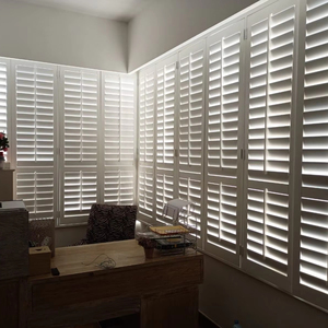 Vente en gros directe d'usine sur mesure persienne solide Plantation en <span class=keywords><strong>bois</strong></span> stores d'obturation intérieur Paulownia cuisine pas cher extérieur - Product Image 1