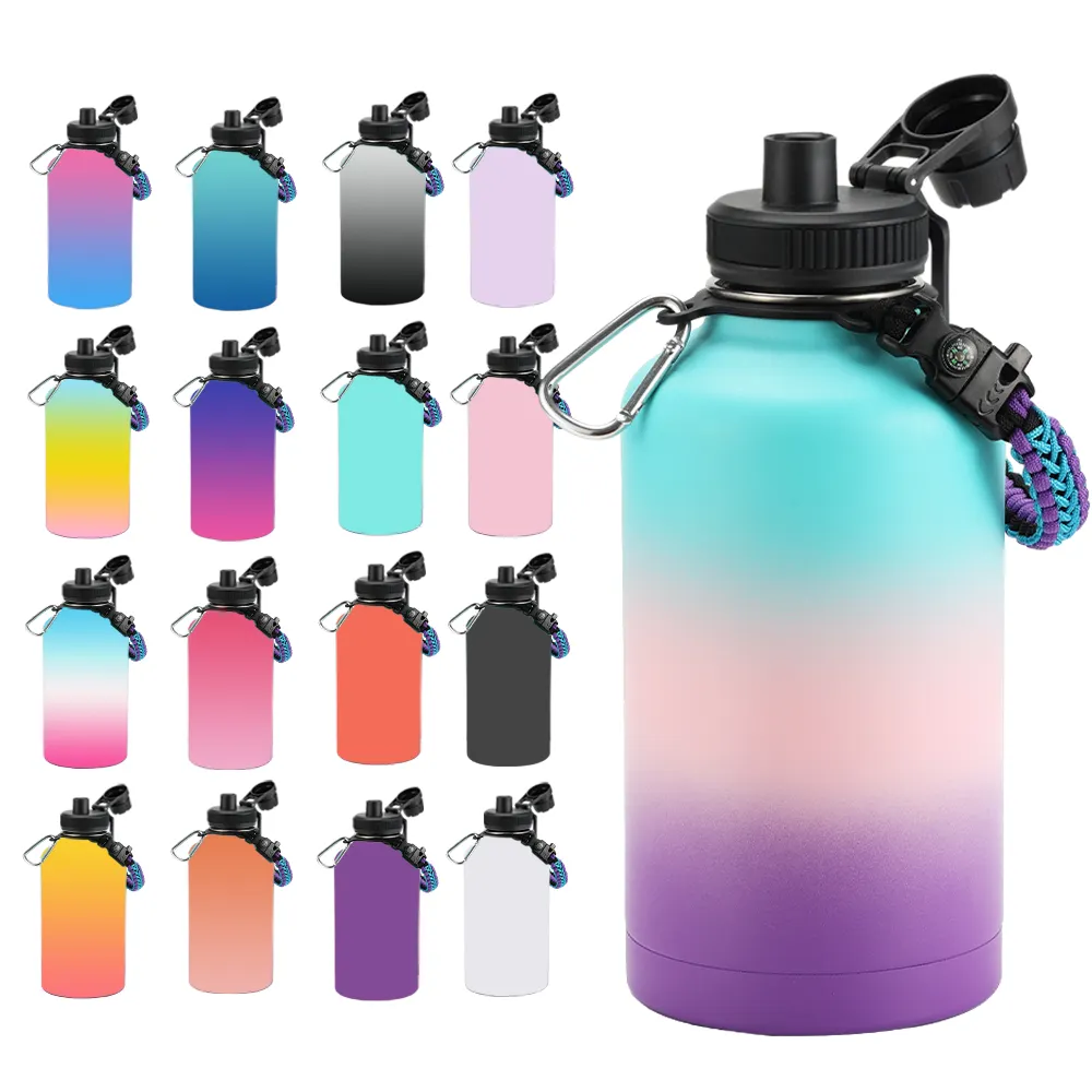 Hot bottle water Stainless Steel Travel vacuum flasks gym water bottle with Leakproof Lid custom color