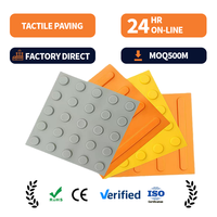 Bande adhésive autocollante durable résistante à l'usure, multicolore, en plastique, pour pavés de sol extérieur tactiles
