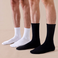 Chaussettes de sport personnalisées pour hommes, femmes et jeunes - Séchage rapide, respirantes, en nylon/coton, avec semelle en tissu éponge antidérapante et logo