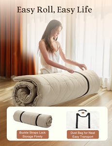 Cuộn lên Nhật Bản sàn <span class=keywords><strong>futon</strong></span> nệm 100% cotton gấp <span class=keywords><strong>futon</strong></span> cushiontatami ngủ Mat cho người lớn trẻ em - Product Image 6