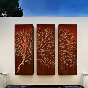 Garden Metal Rusty <b>Decoration</b> Outdoor Corten Steel <b>Screen</b>/ Fence Panel - Product Image 2