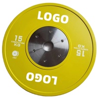 10 15 25 35 45 55 Lb Couleur Pare-chocs Poids Plaque Haltérophilie Pare-chocs Plaques Compétition Barbell Plaques