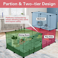 Cage de luxe multicouche pour animaux de compagnie en fil métallique assemblé par bricolage en Chine