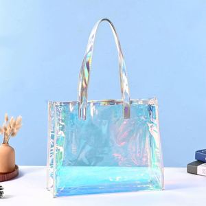 Bolsos de Mano de PVC Transparente Holográfico, Modernos, de Lujo, Impermeables, Personalizados al por Mayor, con Logotipo, para Mujer, Bolsos Cosméticos, Bolsos de Playa con Diseño - Product Image 2