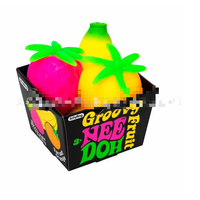 Nouveau jouet anti-stress Schylling Groovy Fruit Squeeze à récupération lente avec logo personnalisé en matériau TPR