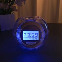 Table de bureau numérique réveil calendrier compte à rebours électronique avec son naturel sonnerie de musique cadeaux créatifs forme de pomme