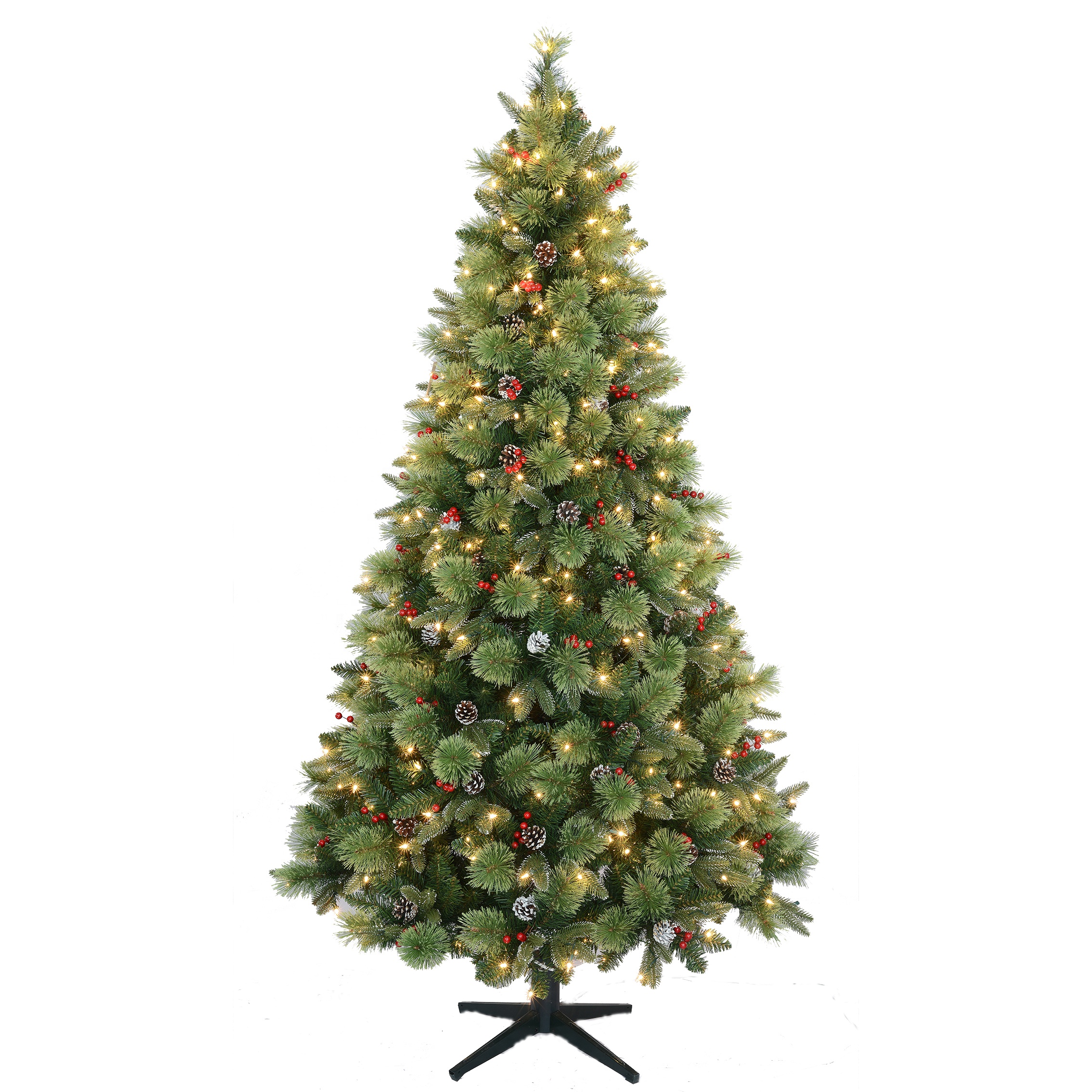 Árbol de Navidad de pino Artificial, rotación automática creativa, para interiores, Led, 2023