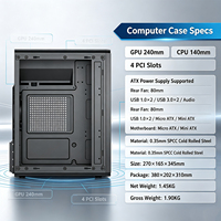 Caja de PC Micro ATX para Juegos Meway al por Mayor, Mini Torre Compacta, Chasis de Formato Pequeño para Oficina y Hogar, Logotipo Personalizado en Stock