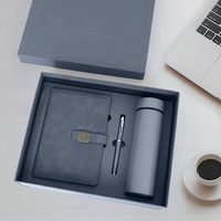 Coffret cadeau avec logo personnalisé agenda de luxe personnalisé journal en cuir PU à couverture rigide boîte cadeau carnet bouteille d'eau