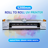 Imprimante UV Rouleau à Rouleau 5,2 m avec Rouleau en Caoutchouc R2R, Tête d'Impression Konica Ricoh, Qualité Industrielle Robuste, Meilleure Vente, Direct Usine