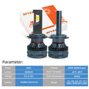 Garantie de 2 ans Boîte personnalisée SFIDA <span class=keywords><strong>K2</strong></span> Modèle 120W 6000K H4 12V Phare de voiture LED. Étanche IP67, dissipation thermique efficace. - Product Image 6