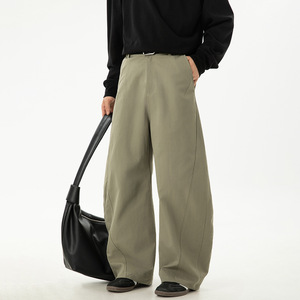 <span class=keywords><strong>Pantaloni</strong></span> Casual da Uomo <span class=keywords><strong>con</strong></span> Spacchetti Laterali, Stile Retrò, Pieghettati, <span class=keywords><strong>Lunghi</strong></span>, a Vita Media, <span class=keywords><strong>con</strong></span> Chiusura a Bottoni - Product Image 3