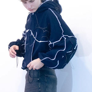 Sudadera con Capucha Vintage Gótica con Estampado Gráfico Otoñal, Diseño Retro de Estrellas, Estilo Urbano, Estética Punk Harajuku, Sudadera Extra Grande Unisex <span class=keywords><strong>Cyber</strong></span> - Product Image 4