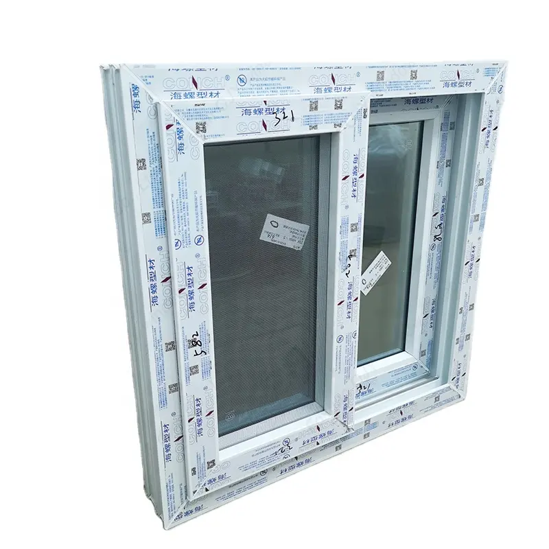 Pvc profil kasırga darbe temperli cam Upvc pencereler ve kapı çerçevesi cam plastik ev dekorasyon grafik tasarım beyaz 88