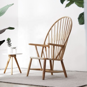 Morezhome populaire designer loisirs en bois massif chaise de <span class=keywords><strong>paon</strong></span> pour les salons - Product Image 5