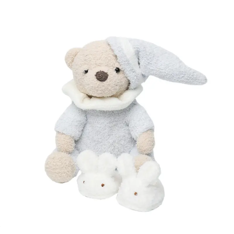 ใหม่ล่าสุด CUSTOM ชุดนอนตุ๊กตาของเล่นตุ๊กตาหมีสวมใส่สีเทาชุดนอนตุ๊กตาตุ๊กตาหมีชุดนอน
