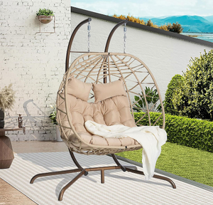 Usine En Gros Pliable Jardin Patio Oeuf Balançoire Chaise Double <span class=keywords><strong>Siège</strong></span> <span class=keywords><strong>Suspendu</strong></span> Chaise Hamacs - Product Image 4