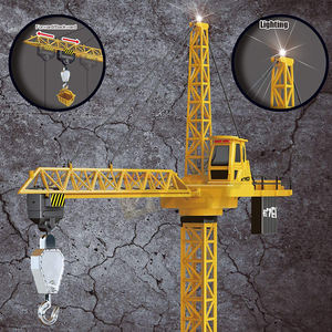 AiJH Excavatrice RC 6 canaux <span class=keywords><strong>Grue</strong></span> à tour RC Rotation à 680 degrés Ascenseur Télécommande Construction <span class=keywords><strong>Grue</strong></span> Modèle de levage <span class=keywords><strong>Jouet</strong></span> - Product Image 3