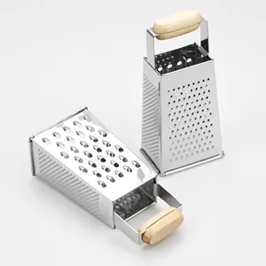 Gadget da cucina utensili da cucina formaggio in acciaio inox smerigliatrice per frutta e verdura affettatrice pialla per alimenti con manico in legno