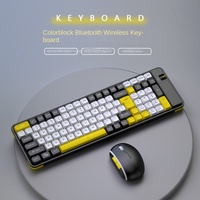 LVKIDRON Ensemble clavier-souris ergonomique 100 touches de qualité supérieure supportant 3 appareils 2.4G Bluetooth Plug and Play pour le travail et les jeux