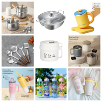 Tasses en acier inoxydable 304 pour enfants, vente en gros, avec couvercles à double paroi, design moderne et minimaliste, idéales pour le bureau ou comme cadeau.
