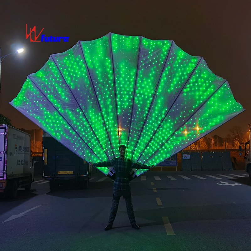 Будущих больших LED пиксель павлин вентилятор хвост смарт костюм LED рюкзак для развлечения WL-0294