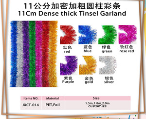 Ghirlanda di Orpelli Natalizi in <span class=keywords><strong>PET</strong></span> Multicolore Opzionale, Decorazione per Albero di Natale, Fornitore di Decorazioni per Feste e Matrimoni - Product Image 2