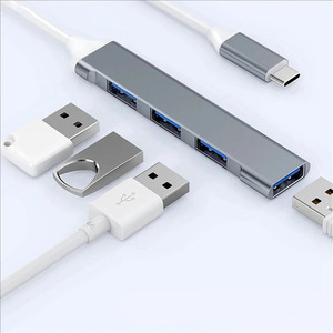 <span class=keywords><strong>USB</strong></span> Type C HUB MINI <span class=keywords><strong>USB</strong></span> <span class=keywords><strong>Multi</strong></span> 4 <span class=keywords><strong>Port</strong></span> 4 in 1 Aluminium Alloy Splitter Adapter OTG untuk PC Notebook - Product Image 3