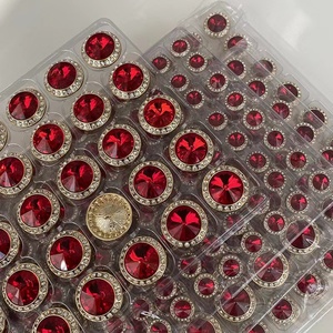 Diy Hair <strong>Bows</strong> Headbands Supplies Hair <strong>Bow</strong> Centers Embellishments <strong>Red</strong> &amp; Green Christmas Rhinestone Button - Product Image 3