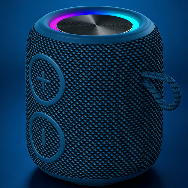 Wireless High Quality TWS RGB LED Lighting Karaoke Party Mini V5.3 IPX7 Waterproof Speaker Built-in Mic Computer Mobile Phone