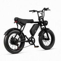 Vélo Électrique Scrambler 750W 48V 15AH Pneus Larges Amortisseur Avant Affichage LCD Style Urbain Noir pour la Ville