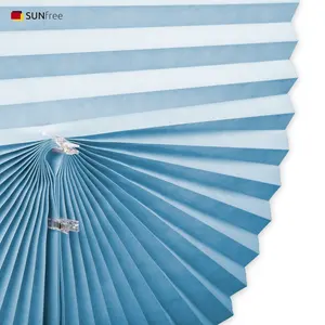 SUNfree Self-adhesive Pleated Paper Blinds Temporary Window Shades No Tools Pleated Light Filtering Shade Store Plisse