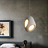 Wabi-sabi Style moderne ovale E27 suspension créative barre pendentif hôtel chambre cuisine îlot Table à manger éclairage de chevet