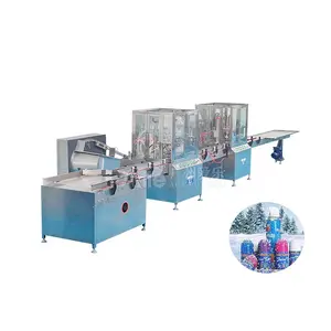 High speed Automatic Christmas snow spray party spray aerosol filling making machine production line