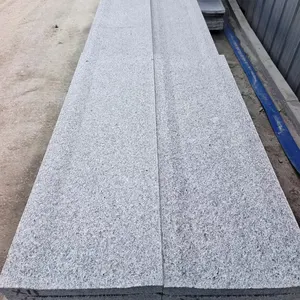 Marmo naturale granito grigio sesamo fiammato pioggia griglia cordone-martellato pavimento in pietra