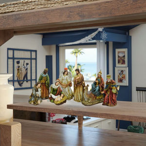 12 इंच नॉटिकल शैली इनडोर क्रिसमस रचनात्मकता घर की सजावट के लिए कलात्मक उल्लू डिजाइन के साथ पुनर्निर्मित दृश्य - Product Image 3