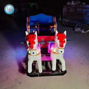 LINO <b>Coin</b> Operated 12V <b>Battery</b> Electric Motorized Animal Kiddie Horse Ride on Bumper Car with Color Lights for Kids (150kg Load) - Product Image 2
