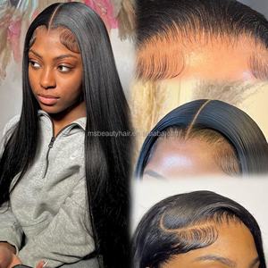 Perruques en dentelle HD 13x6 en gros, perruques en cheveux humains, pré-épilées, sans colle, perruques frontales en dentelle pour femmes noires - Product Image 4