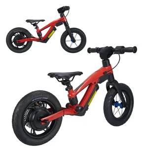 Bicicleta de equilibrio eléctrica para niños, 12 pulgadas, para entrenamiento al aire libre, 3-6 años