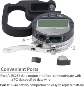 Jauge d'épaisseur numérique 0-12.7mm, 0.01mm, mètre d'épaisseur pouce/métrique, adaptée à la jauge d'épaisseur de papier/film/cuir/fil - Product Image 3