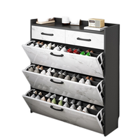 Moderner Minimalistischer Ultradünner Dreischichtiger Konvertierbarer Schuhschrank, Wohnmöbel für Eingangsbereich, Wohnzimmer, Apartment, Hotel