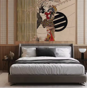 Akita Geisha de Japón papel de pared 3D decoración del hogar Mural papel tapiz - Product Image 2