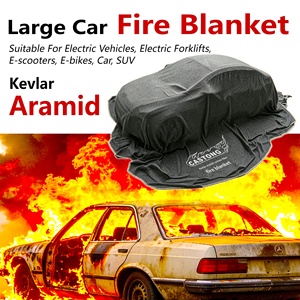 Couverture anti-<span class=keywords><strong>feu</strong></span> pour véhicules électriques en Kevlar Para-Aramide, couverture anti-<span class=keywords><strong>feu</strong></span> de qualité supérieure, résistante à la chaleur et à l'eau, pour les incendies de batteries au lithium, légère - Product Image 1